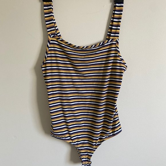 Urban Heritage Large striped thong stretchy soft bodysuit - Picture 14 of 14